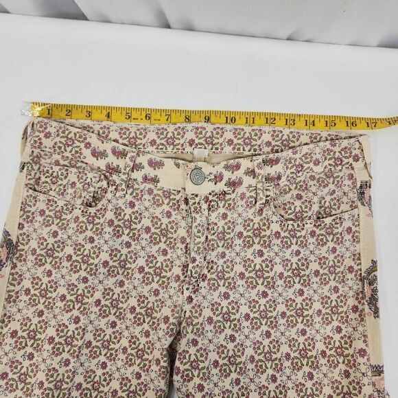 True Religion Victoria Skinny Twill Jeans Size 31 Waist Bohemian Floral Printed - Picture 3 of 9